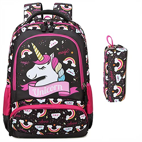 A AM SeaBlue Mochila Niña Escolar Infantil Niño Unicornio Mochila Escuela Primaria Chica Bolsa de...