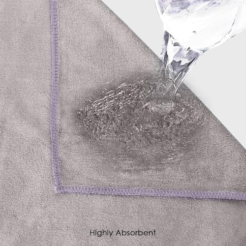 Image of HOUSSE Natural Microfiber Face Towel Atmosphere Gray | Quick Dry Makeup Remover | Antimicrobial for Sensitive Skin | Eco-Friendly 450 GSM | Soft Touch Set | 30x30 cm | Pack of 4