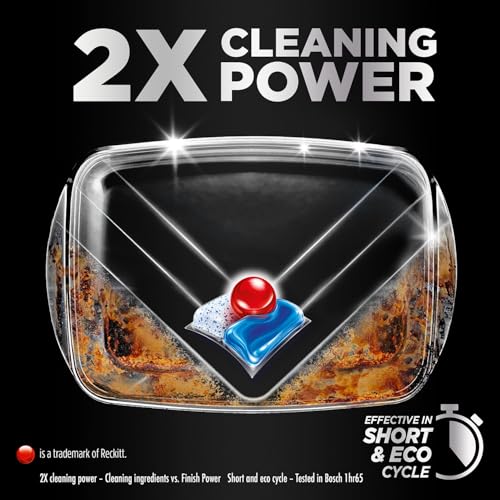 Finish Dishwasher Tablet, Ultimate Infinity Shine, 80 Tablets, Fresh Scent, Clean & Shine Detergent Tabs, Tough on Grease Stains, Effective for Short Eco Cycle - Image 2