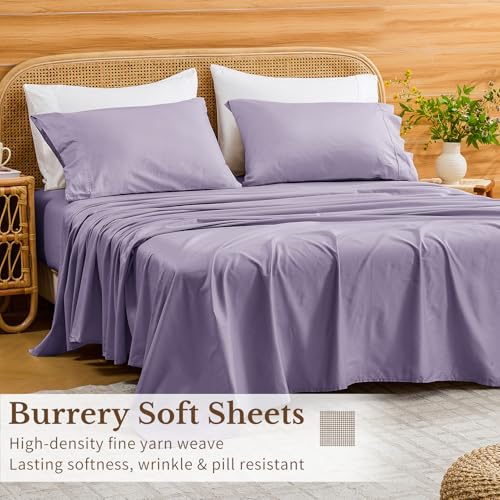 Image of Bedlifes 1000TC Egyptian Cotton Queen Sheets, 4Pcs, 16 inch Deep Pocket