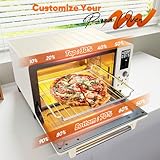 Nuwave Bravo Pro Convection Air Fryer Toaster Oven Combo, 2025 New and Improved, 10-in-1, 50°-450°F Temp Controls, Quick & Even Crisp Technology, 21Qt Capacity, Vanilla Cream, PFAS Free