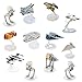 Star Wars (12-Pack) Spaceships Models Toys Action Figure Set & Stands