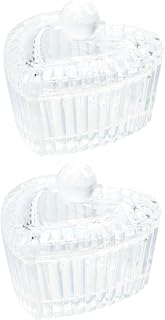 2Pcs Manicure Crystal Cups Glass Mixing Accessory for Nail Art | Lid, Sturdy Design, Home Use and Nail Salon, for Professionals and DIY Artists