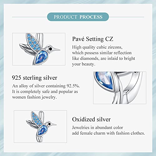 Boucles d'oreilles pendantes oiseau phénix femmes en zircone