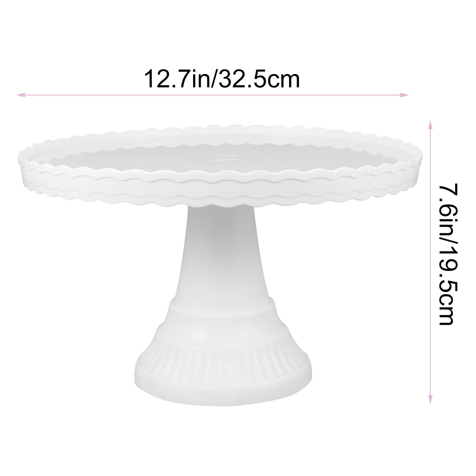 SECFOU Befüllbarer Tortenständer aus Acryl in Weiß Moderner Dessertständer für Geburtstage und Hochzeiten mit Pp Material zum Präsentieren von Kuchen und Snacks