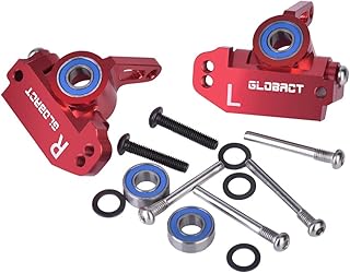 AIYIHOBBY Aluminum Alloy Front Caster Block & Steering Blocks kit with Ball Bearings Upgrade Parts for 1/10 2WD Slash, Stampede, Rustler, Replace 3632 3736(Red)
