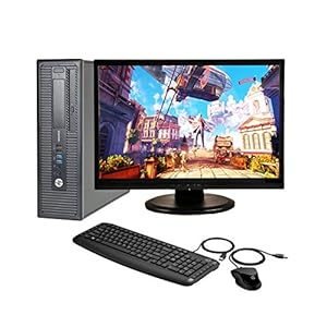 Complete set of 21.5in Monitor and HP 800G1 Quad Core i5-4570 8GB 240GB SSD WiFi Windows 10 64-Bit Desktop PC Computer…