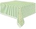 Lime Green Striped Plastic Tablecloth, 108" x 54"
