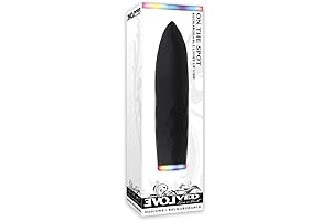 Powerful 7 Function Silicone Rechargeable Waterproof Light-up Base Bullet Vibrator, Black