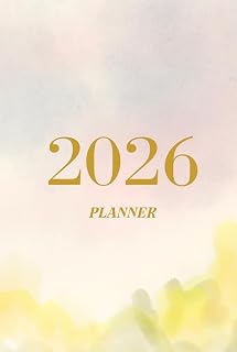 2026 Planner A5 Mimosa – Weekly and Monthly – January to December 2026: Minimalist hardcover in soft pastel tones