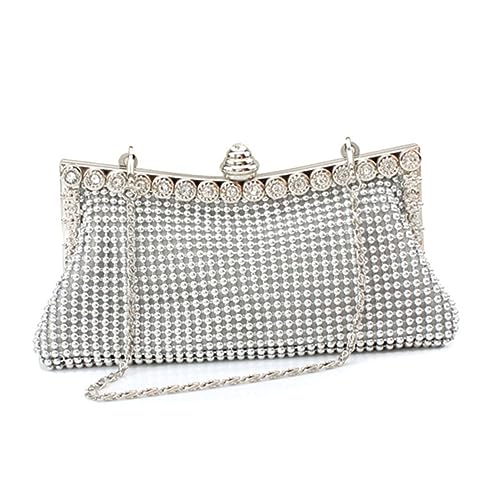 Pochette de mode LIFKOME le sac argenté compact qui libère vos mains en soirée