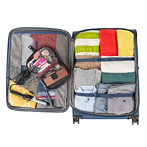 Image of Travelpro Tourlite Softside 29 inch Expandable Luggage with 4 Spinner Wheels, Lightweight Suitcase, Checked Large, Blue