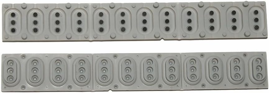Keyboard Key Contact Strip Replacement, Silicone Rubber Conductive Trigger Pad Strip for Digital Piano Keybed Response Repair, Note Sensor Dome Membrane, 1 Strip (7 piece)
