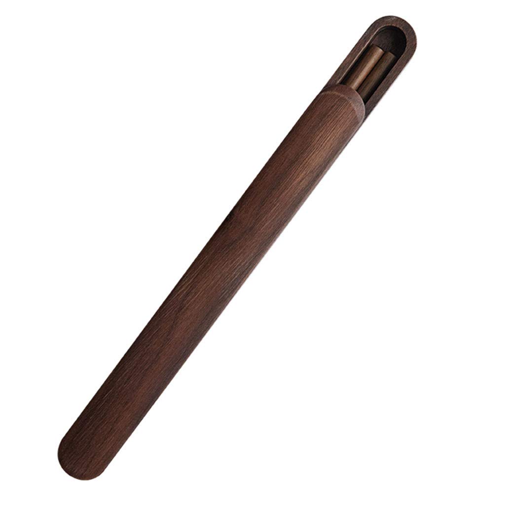 Wiederverwendbares japanisches Essstäbchen-Set aus Holz, Reise-Essstäbchen mit Etui, wiederverwendbares chinesisches koreanisches tragbares Essstäbchen-Utensil, spülmaschinenfest, Sushi-Essstäbchen