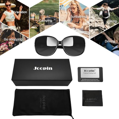 Image of Joopin Oversized Sunglasses for Women Stylish Big Rectangle Polarized UV Protection Ladies Goggles