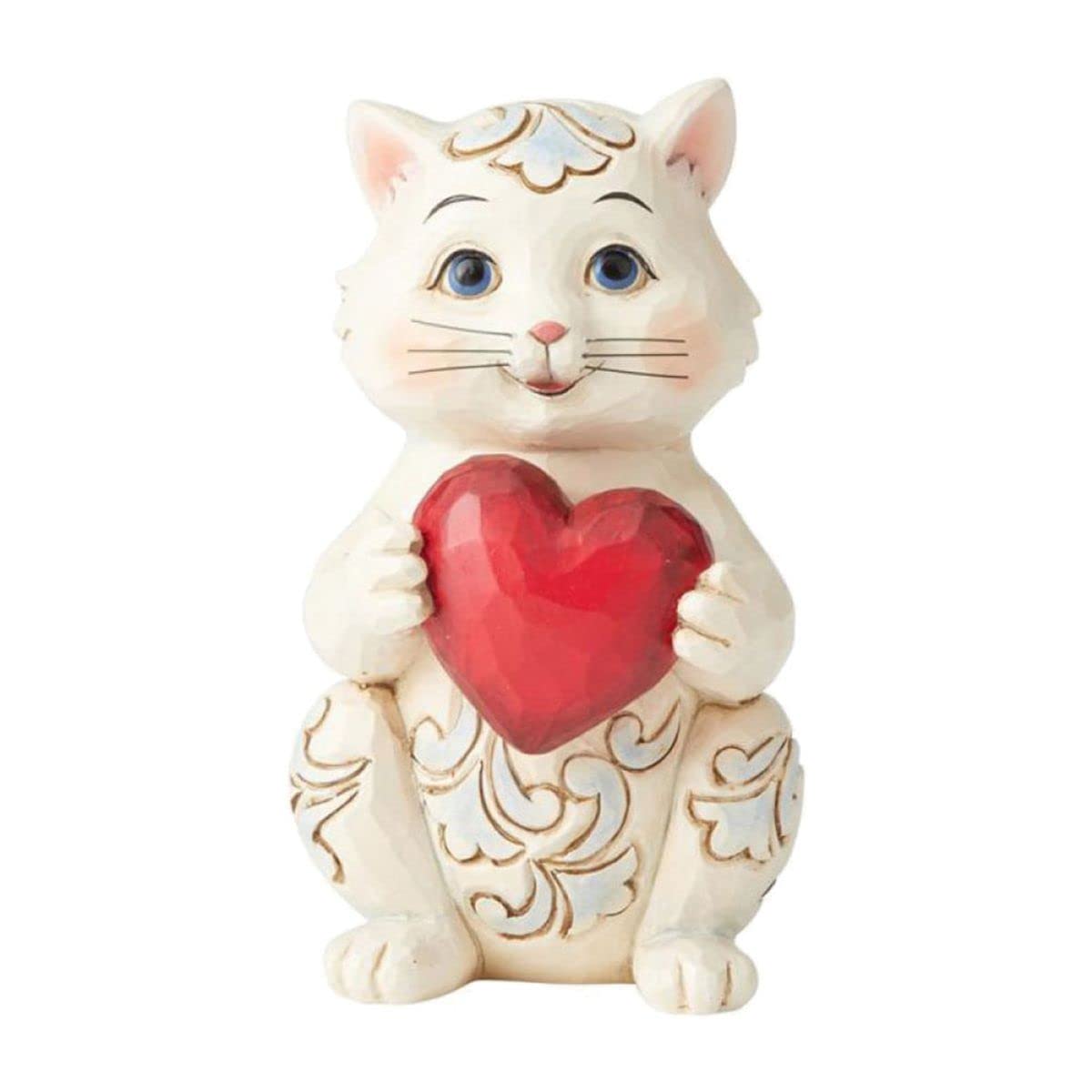 Statuette Chat Coeur Jim Shore cadeau ideal pour collectionneurs et amoureux des chats