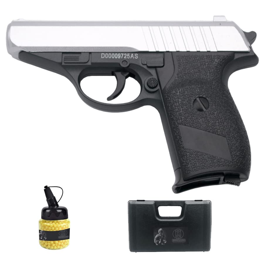 Galaxy G3 Bicolor (Muelle) | Pistola de Airsoft Tipo PPK Calibre 6mm + maletín + munición Bolas PVC