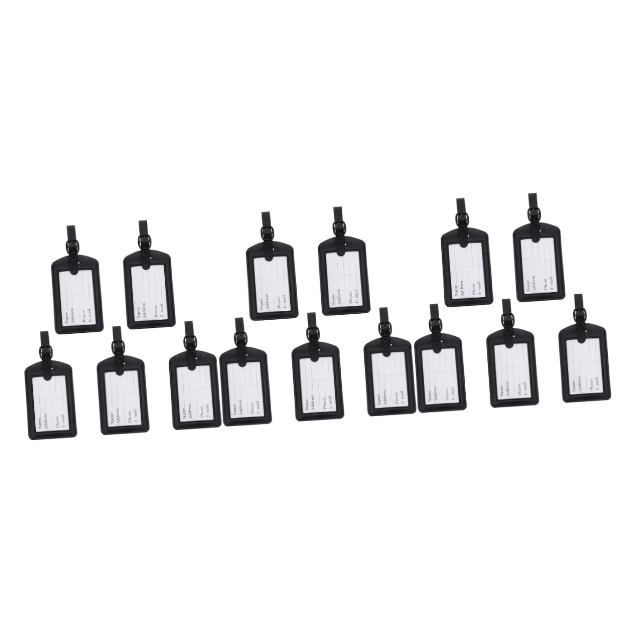 LIFKOME 3 Sets Gepäckanhänger Aus Leder Mit Verstellbarem Verschluss Pu-kofferetiketten Zur Einfachen Identifizierung 5 Stück * 3