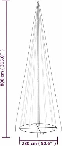 Miniatura 7 de Canditree Árbol de cono de Navidad extra grande de 262 pies con 1134 luces LED para árbol de Navidad espectáculo de luz para patio al aire libre
