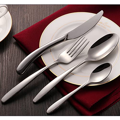 Juego de cubiertos exquisitos de 64 piezas, juego de cubiertos de acero inoxidable, juego de cubiertos for 16, juego de tenedor, cuchara, cuchillo, utensilios for comer, juego de vajilla for cocinas,
