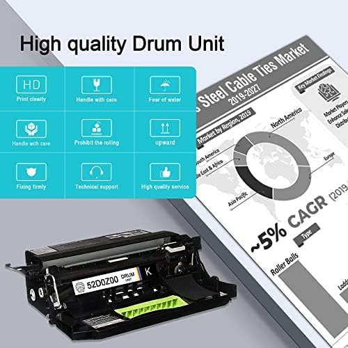 Miniatura 4 de NUCALA 520Z 52D0Z00 - Unidad de tambor de imagen compatible 1 paquete negro de repuesto para Lexmark MS710dn MS710n MS711dn MS810de MS810dn MS810dtn