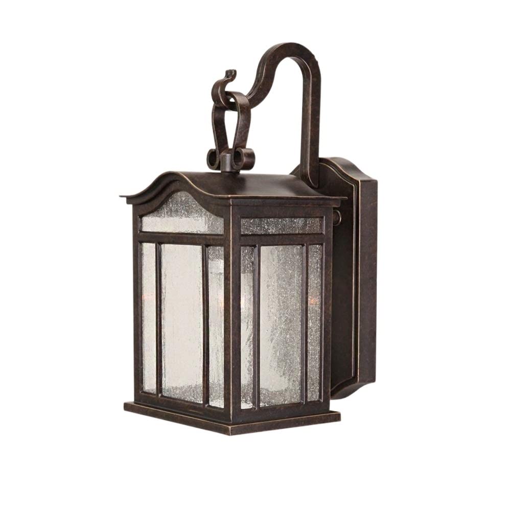 Applique murale d'extérieur rétro étanche E27 lanterne suspendue luminaire de jardin en verre