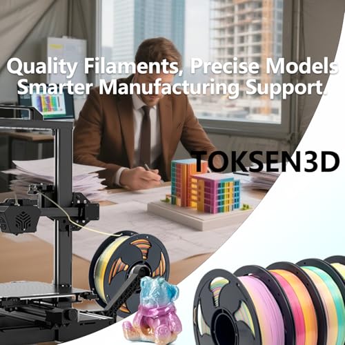 Image of Silk Gradient Rainbow Blue Elf PLA 1.75mm 1kg Shiny 3D Printer Filament FDM