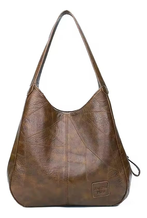 CHENXIAOHONG Bolsa Feminina de Ombro Grande em Couro PU, Bolsa Sacola Elegante e Leve para o Dia a Dia, Bolsa de Mão ou Tiracolo Estilo Tote para Faculdade (Marrom-claro)