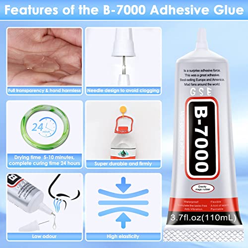 image for Cludoo B7000 Rhinestones Glue for Crafts, 110ML Glue of Diamond Jewelr