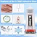 B7000 Rhinestones Glue for Crafts, 110ML Glue of Diamond Jewelry 3.7fl.oz Clear B-7000 Super Jewelry Glue Transparent Industrial Adhesive for Fabric Phone Repair Jewelery Making Crystal Gem