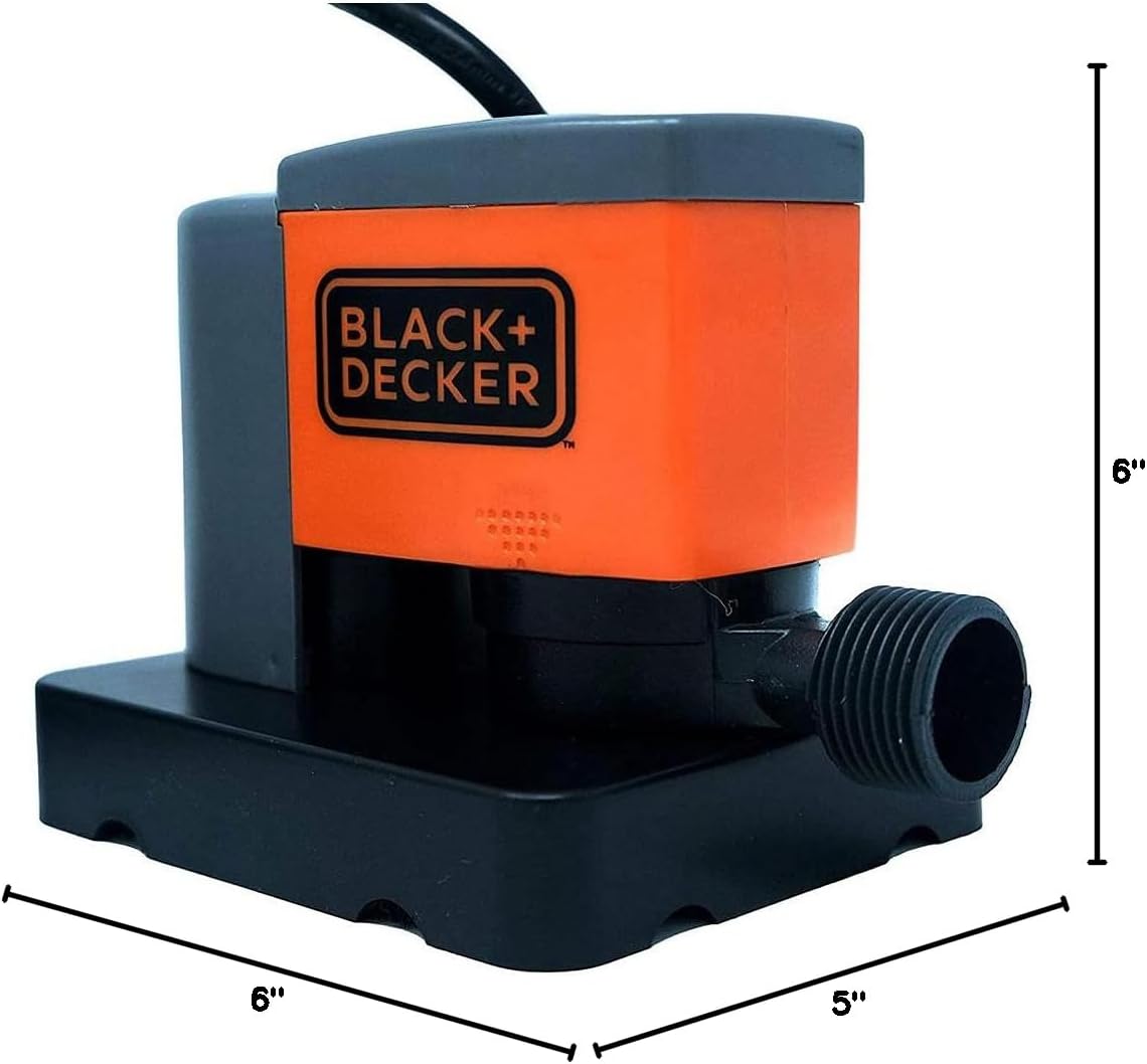 BLACK+DECKER Swimming Pool Cover Pump, 350 GPH Automatic