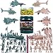 FUN LITTLE TOYS 232 PCs Army Men Action Figures Army Toys of WW 2, Easter Egg Stuffers, Military Playset with a Map, Toy Tanks, Planes, Flags, Soldier Figures, Fences & Accessories