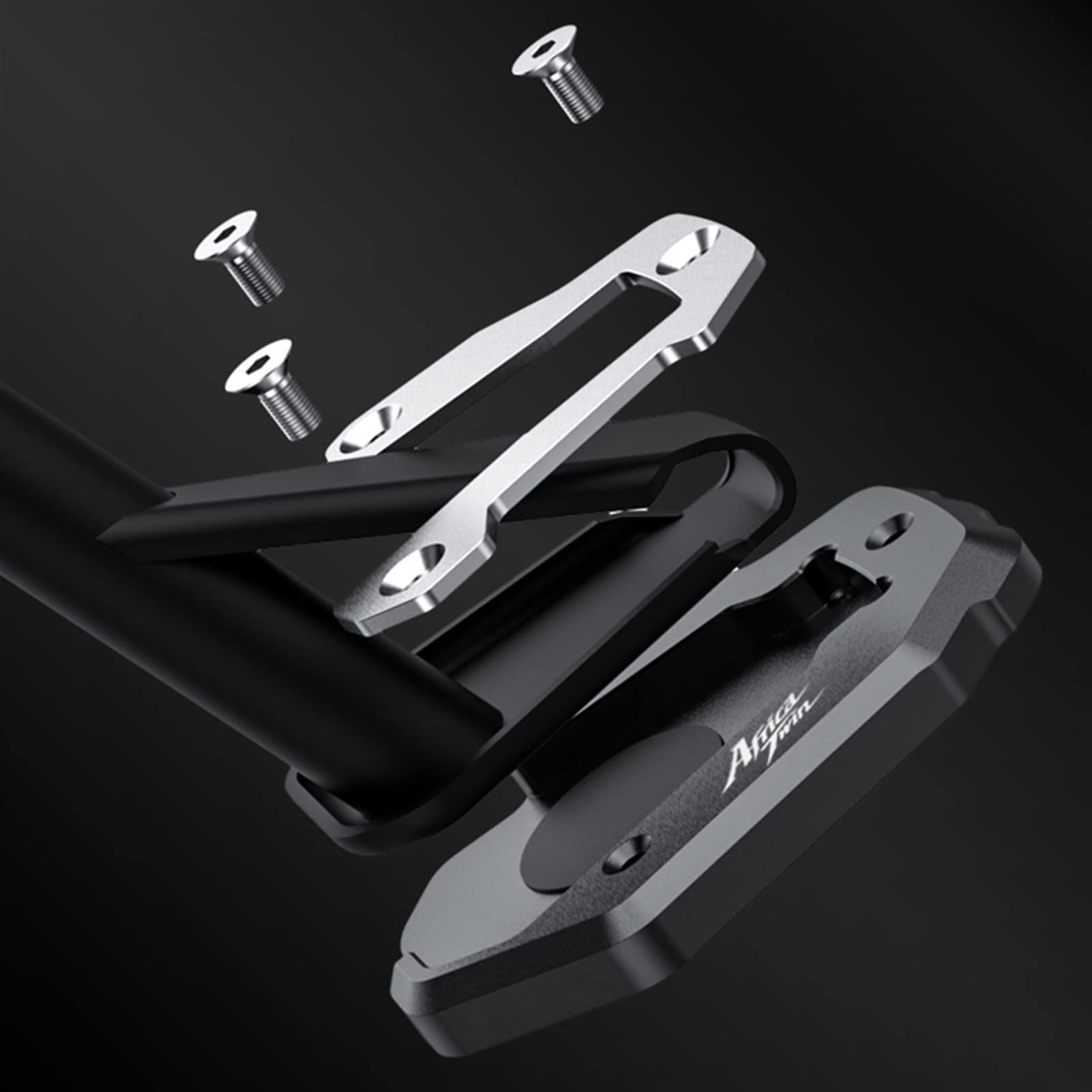 YOPOIY per Honda CRF1100L CRF 1100 L L4 Africa Twin 2020 2021 Moto Cavalletto Lato del Piede del Basamento di Estensione Pad Piastra di Supporto (Color : Black)