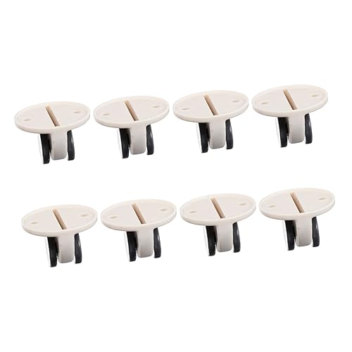 Mobestech 16 Uds Ruedas de estante Ruedas de plástico Ruedas de carro Ruedas fijas Cajas Organizadoras Ruedas Pequeñas Pantalla Puerta Giratoria