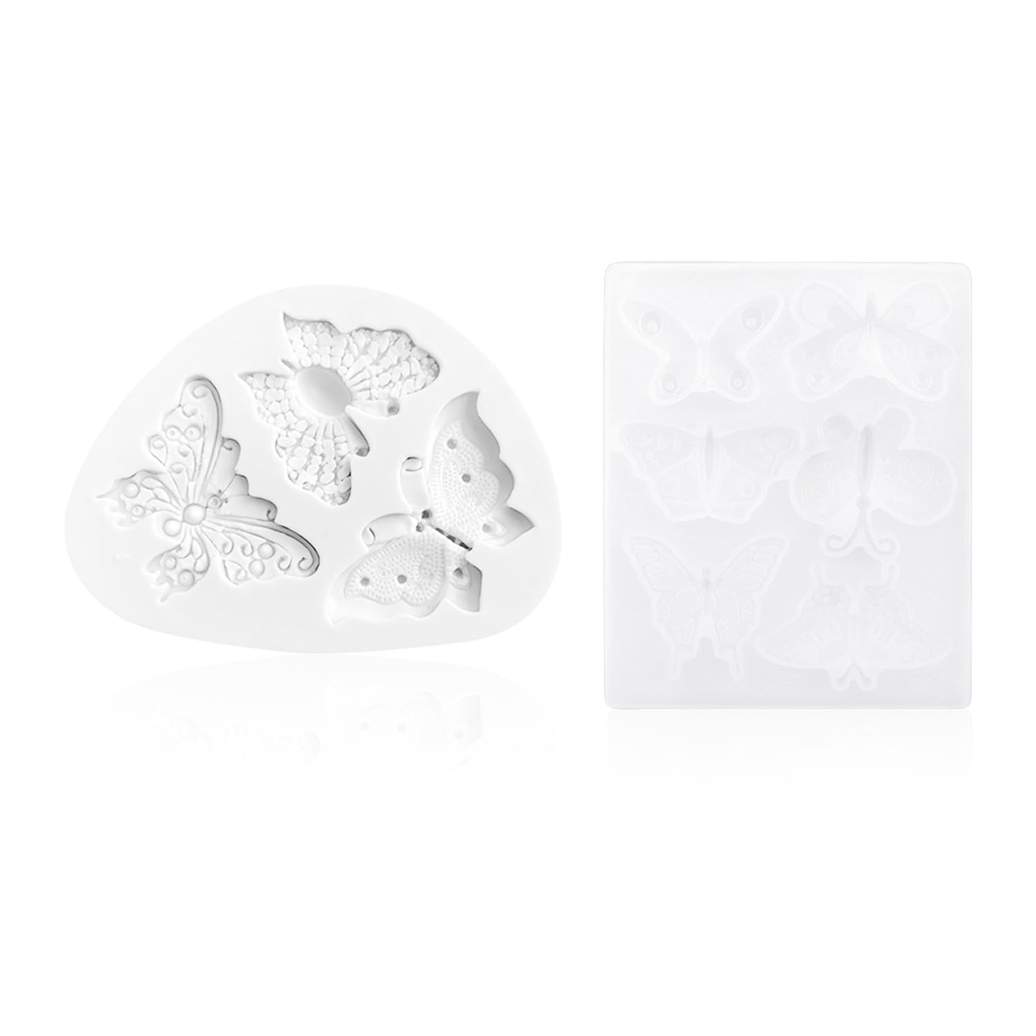Tvsvkwe Transparent 2 Pieces Butterfly Mold, Diy Handicraft Accessories, Kitchen Tools, Can Make Chocolate, Biscuits, Pendants.