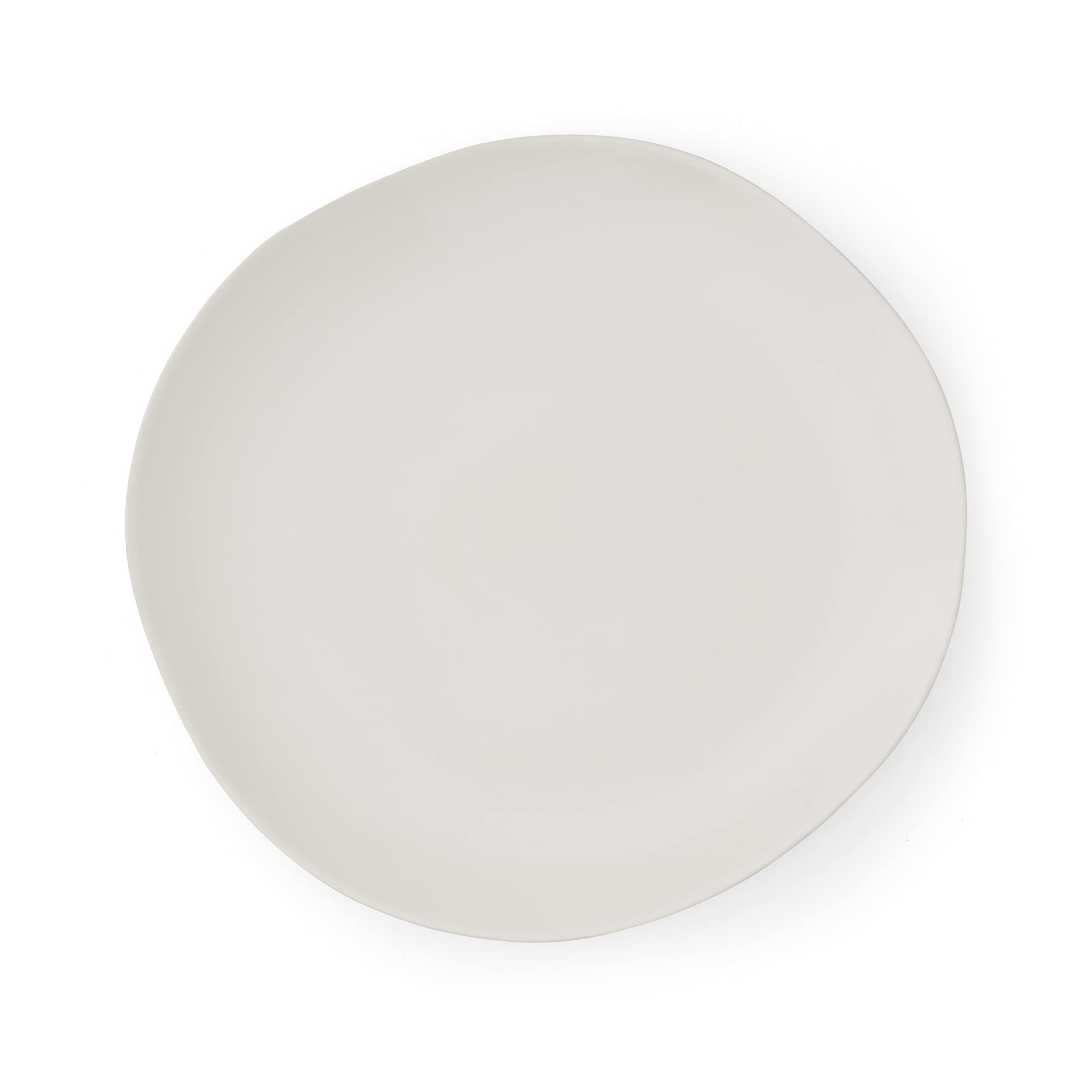 Portmeirion Sophie Conran Arbor Cream Round Platter | 13 Inch Porcelain Serving Tray for Appetizers, Snacks, and Sandwiches | Made from Fine Porcelain | Dishwasher and Microwave Safe (Creamy White)