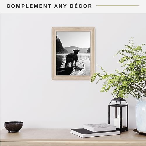 MCS Studio Gallery Classic 11x14 Picture Frame Natural Woodgrain, Vertical & Horizontal Wall Hanging Large Picture Frame for Photos & Art Prints (1-Pack)