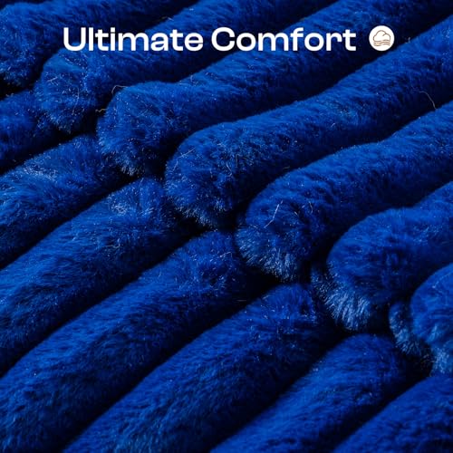 MEWOOFUN Hundesofabett - Katzenbetten für Hauskatzen Weich und Flauschig, Katzensofabett Kleines Hundebett für Hunde und Katzen, Beruhigendes Hundebett (Marineblau, 61x48x30cm)