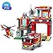 MindBox City Fire Rescue Building Set with Fire Station, Truck & Helicopter,772pcs Toy for Boys 8+