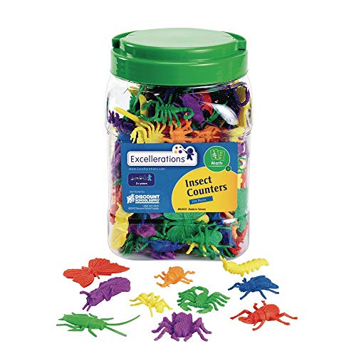 Excellerations Math Manipulatives Set Of 144 Bug Counters 1-1/2 Inches -2 Inches, Stem Educational Toy For Mathematics, Preschool (Item # Buggy) #TOP3