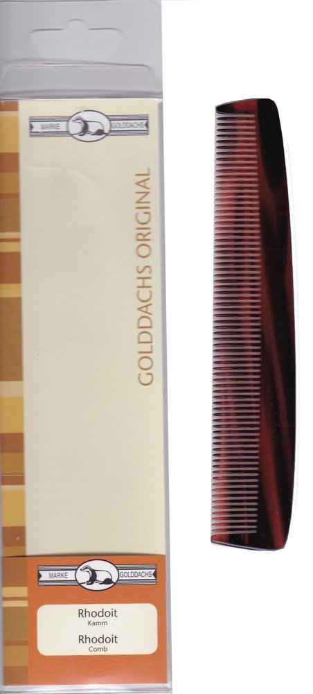 Golddachs Pocket Comb Finely Toothed from Rhodoite 13.5 cm Made in Germany