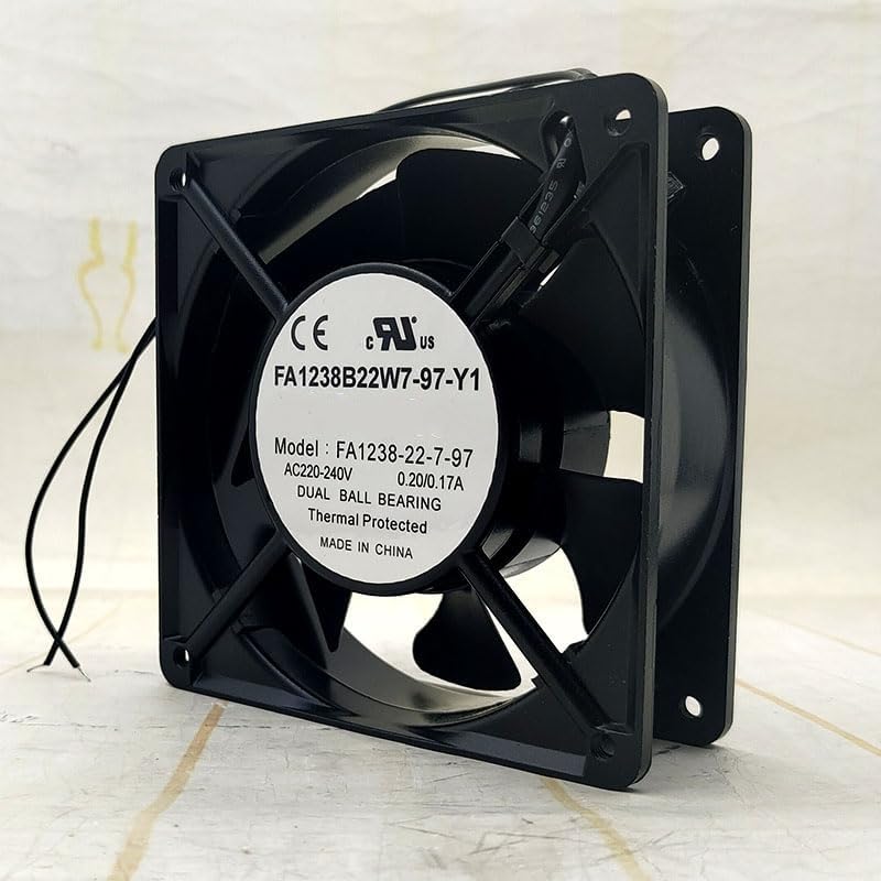 Ailsa Hexi FA1238B22W7-97-Y1 120X120X38MM AC 220V 0.20/0.17A 2-line Large Airflow Inverter Fan