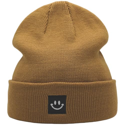 Image of 55cube Unisex Winter Beanie Hats Warm Thick Knit Cuffed Skullcaps