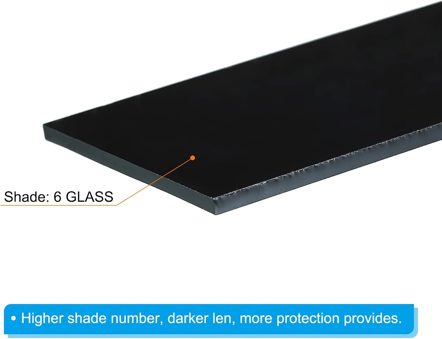 PATIKIL Welding Len Shade 6 Glass 4-1/4"x 2", 6 Pack Hardened Glass Black Darkening Filter Plates Covers Replacement for Weld Helmet Hood