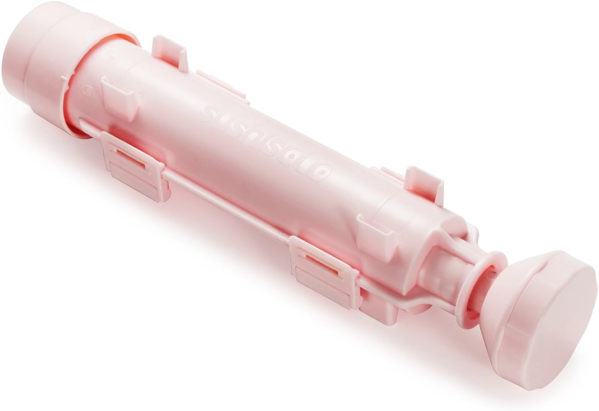 Sushi Bazooka Roller Maker Kit, Kitchen Tool (Pink)