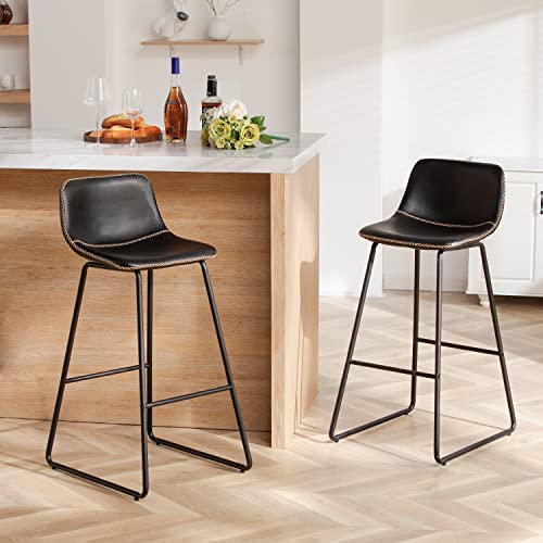 Image of HeuGah Bar Stools 30 Inch Set of 2, Modern Bar Chair for Kitchen Island