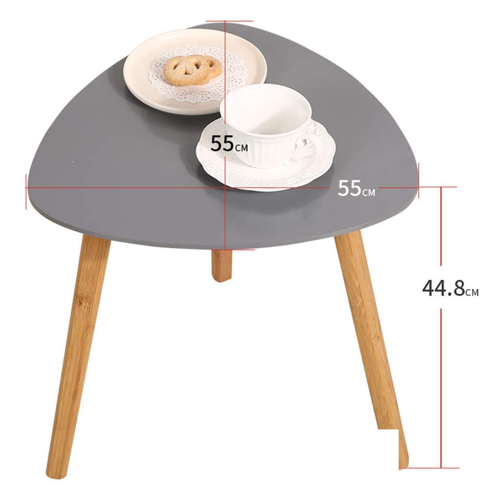 WYZXR Adjustable Small Coffee Table, Bedside Round Computer Table Small Table Bedroom Living Room Sofa Breakfast Table Computer Table Can be rotated (Color : Gray, Size : 55 55 44.8cm)