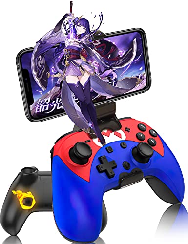 COWBOX コントローラー スイッチ対応 Switch lite/Switch OLED全対応 iphone ipad IOS13/14/15 コントローラースマホ ANDROID PC MACBOOK AppleTV 操作を完全再現できる 背面 ボタン スマホホルター 付き 背面ボタンループホールド 連射 連射ホールド ディアブロ FF7FS ROBLOX マイクラ 原神 真三国無双8 マリオ コントローラー MFIゲーム対応 プロ ワイヤレスコン