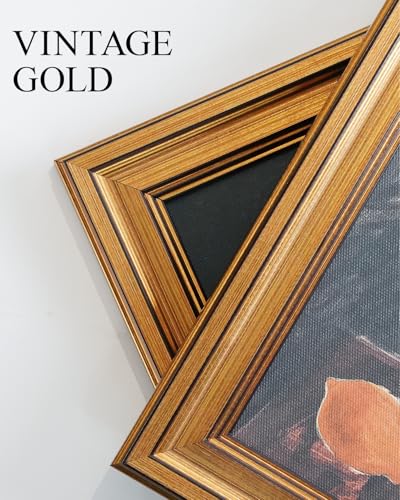 Image of VIYYIEA Vintage Gold Framed Wall Art for Living Room, Owl Canvas Prints Home Decor, Sketch Painting Picture, Bedroom Wall Decor Gifts for Friends or Family -【Owl】-(10L x 8W)