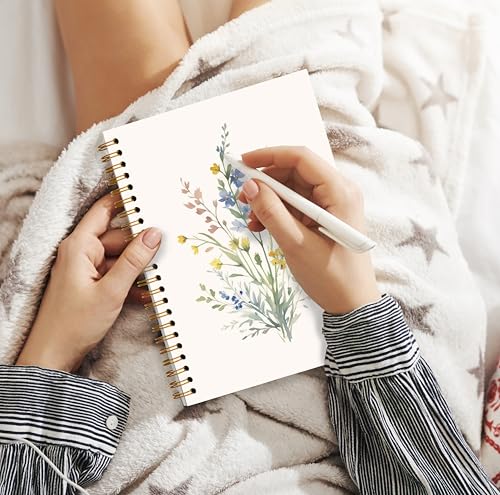 Carnet de notes A5 fleurs sauvages et journal intime esthétique rétro - 5